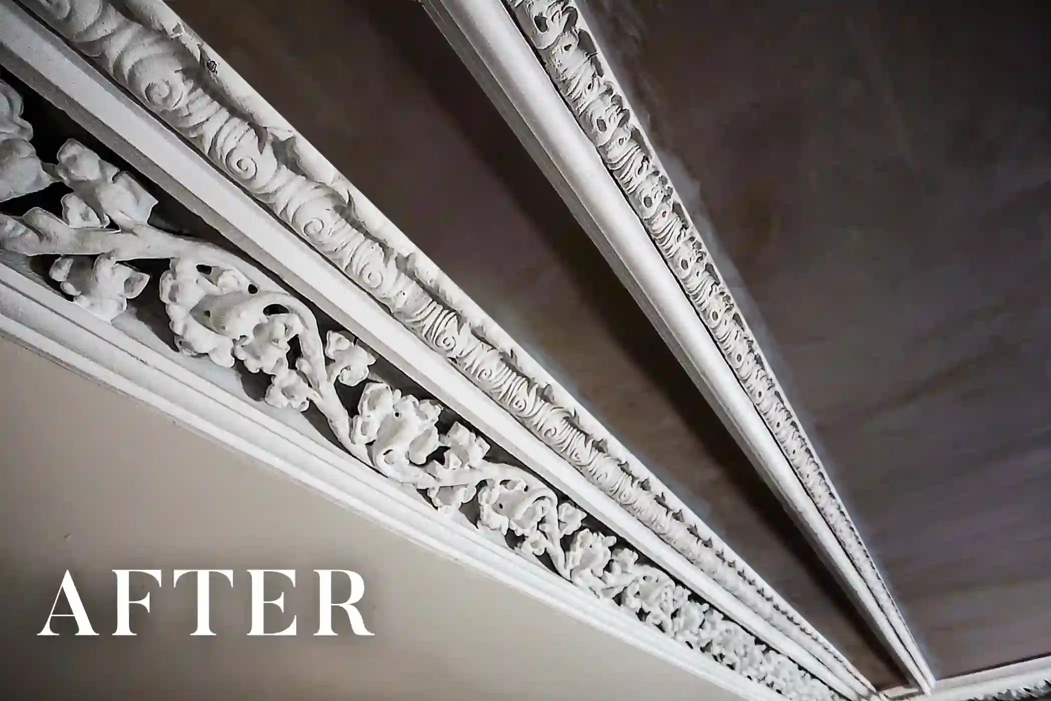 Gallery image for Cornice repair and restoration in Lanarkshire, Scotland: After the Restored Cornice Was Fitted