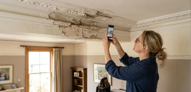 Traditional cornice repair detail in a Glasgow Victorian property