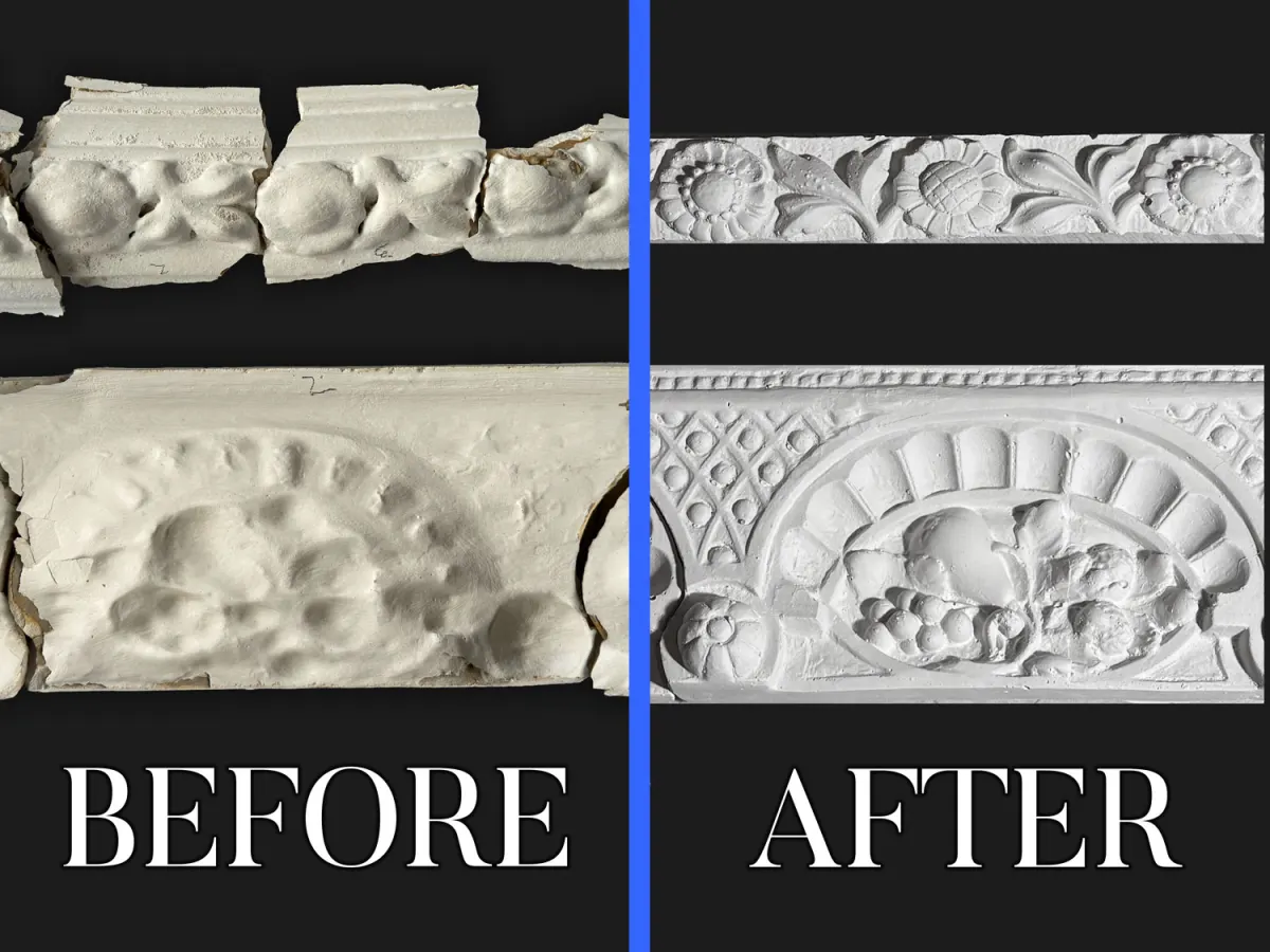 Test cornice repair project in Test