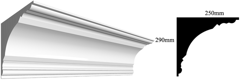 Image of Laggan Style Large Plaster Ceiling Cornice