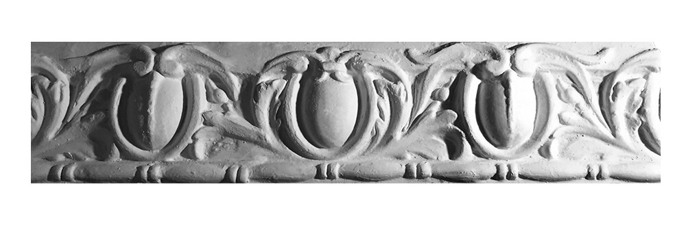 Floral Scroll With Egg And Dart Plaster Coving Decoration